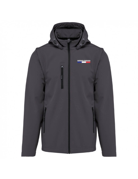 Veste Softshell à capuche avec manches amovibles - SP