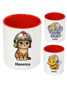 Pot à crayon céramique motif | Men Fire Boutique des SP