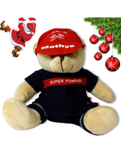 Ours Peluche Personnalisé - Men Fire La Boutique des Sapeurs Pompiers