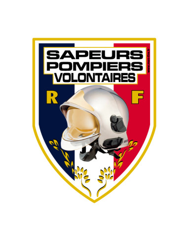 Autocollant blason Sapeurs-Pompiers Volontaire | Men Fire Boutique SP