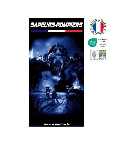 Drap de plage Vaincre | Men Fire la Boutique des Sapeurs-Pompiers