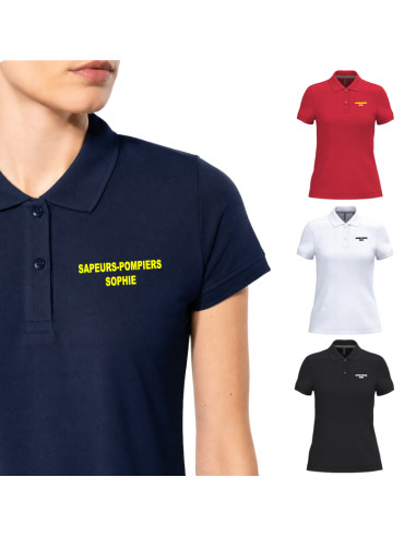 Polo uni 100% coton modèle femme | Men Fire Boutique SP