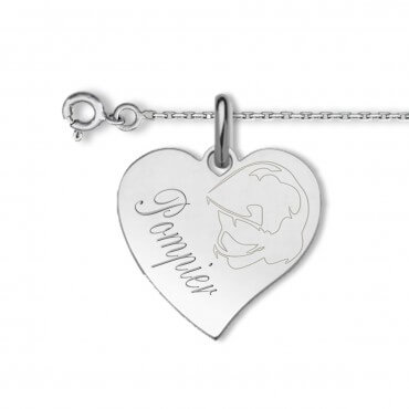 Pendentif Coeur Argent - Personnalisé