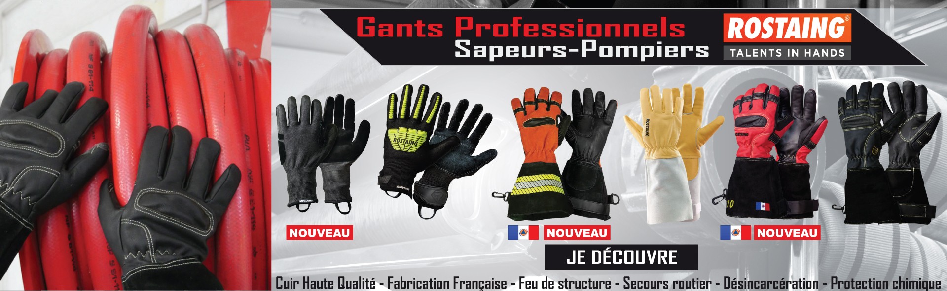 Gants Sapeurs-Pompiers Désincarcération - Men Fire Boutique SP